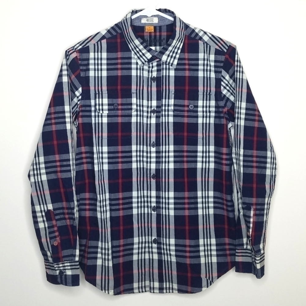 NWT Tailor Vintage Indigo Button Down Polo 14